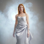 Satin draped dress