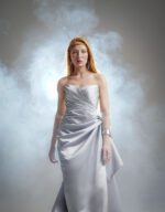Satin draped dress