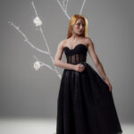 Black transparent dress