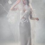 Satin wedding dress