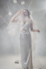 Satin wedding dress