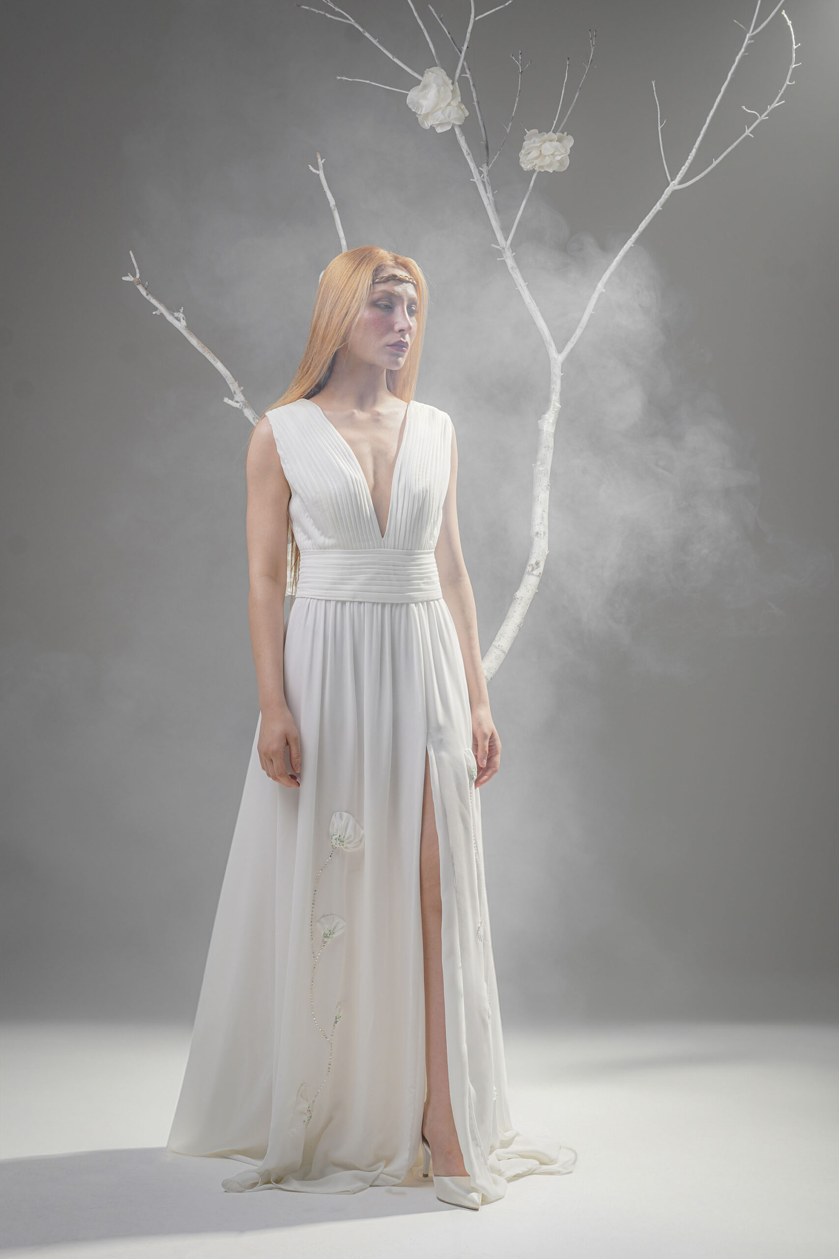 IMG_6189 White chiffon dress - تصویر 1